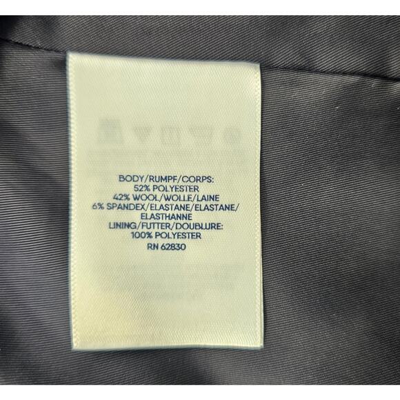 Lands end wool blend navy blazer suit jacket EUC 18W professional business - Picture 4 of 8